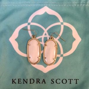 White Kendra Scott “Elle” Earrings